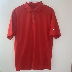 Red Nike Golf Dri-Fit Golf Polo